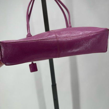 Purple HOBO Leather Shoulder Bag