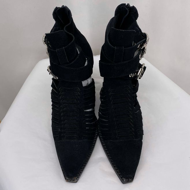 Black W Shoe Size 7.5 JEFFREY CAMPBELL shooties/booties