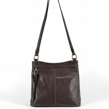 DARK TAUPE HOBO Leather Cross-body