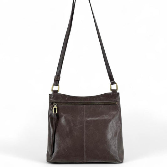 DARK TAUPE HOBO Leather Cross-body