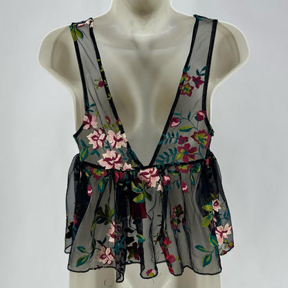 Size XS ECOTE NET Floral Shirt