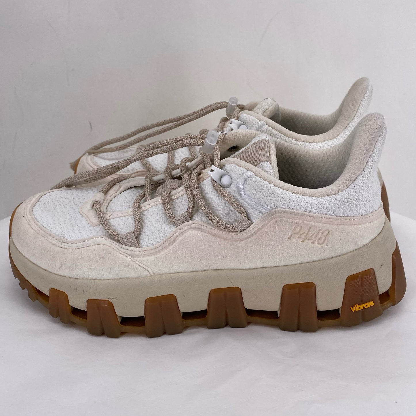 WHITE/GOLD W Shoe Size 40 Vibram Sneakers