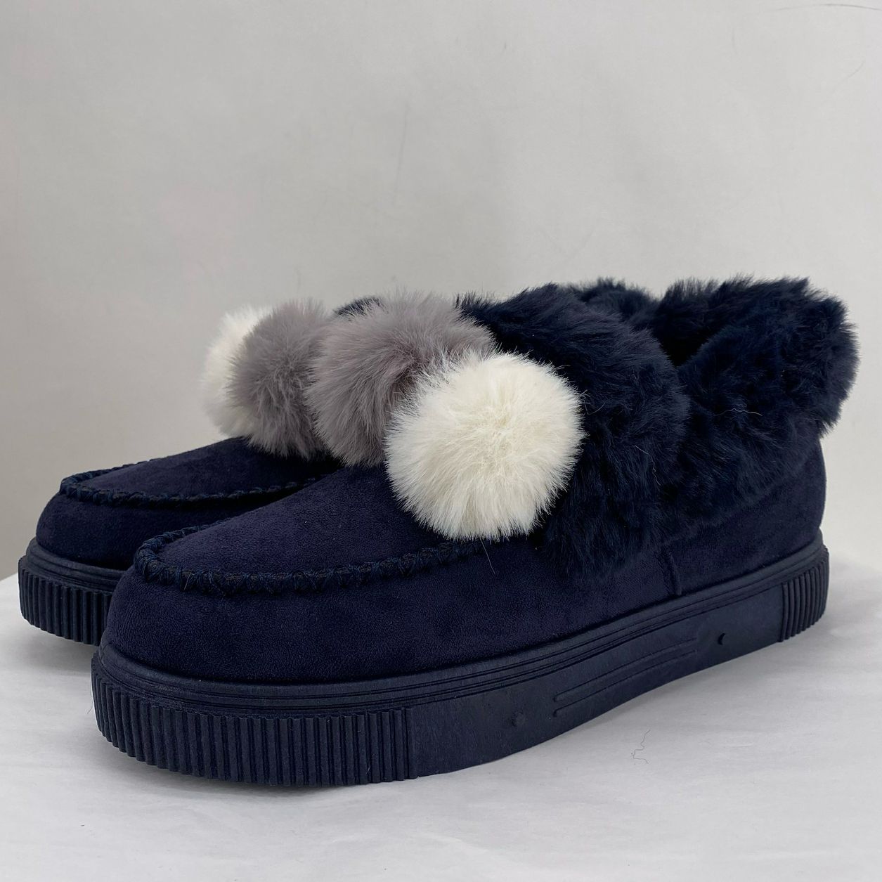 Navy W Shoe Size 10 JOURNEE COLLECTION Slippers