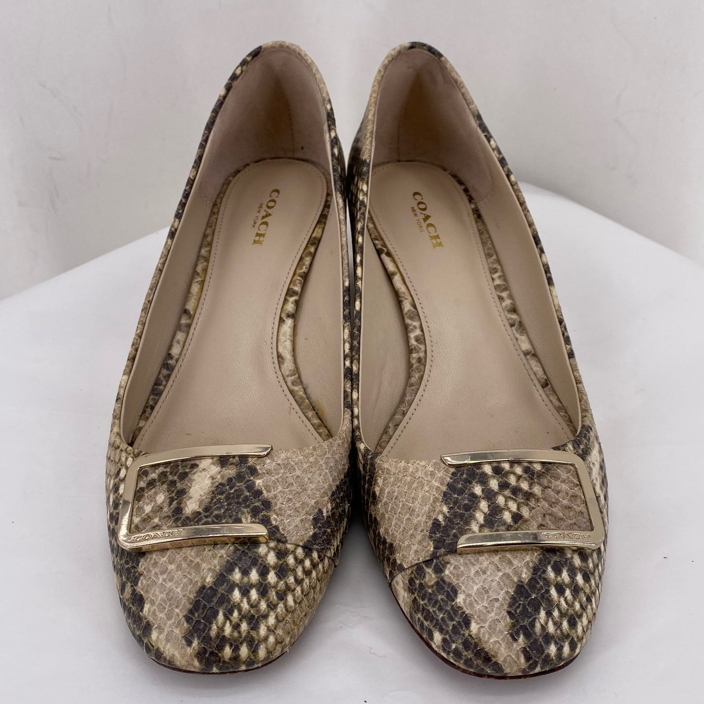 BROWN W Shoe Size 8 COACH Heels