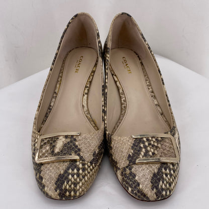 BROWN W Shoe Size 8 COACH Heels