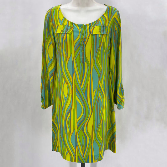 Size 4 BETH BOWLEY SWIRL Silk Dress