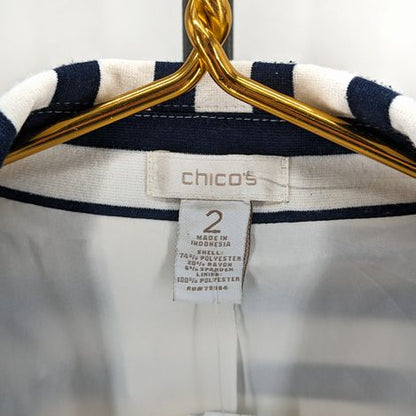 Size 2 CHICO'S Stripe Blazer