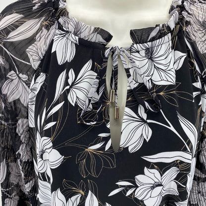 Size M WHITE HOUSE BLACK FLOWERS Shirt