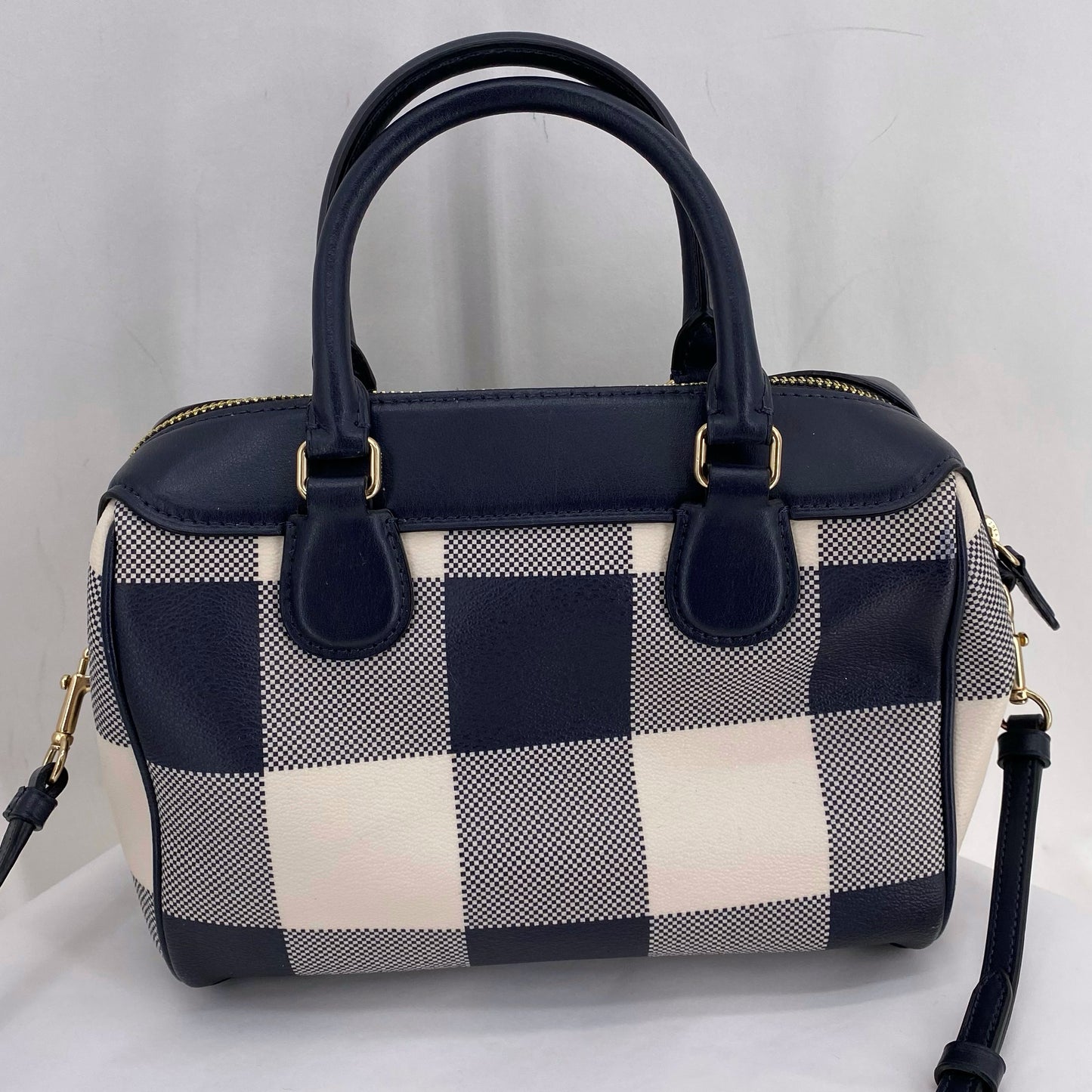 NAVY&WHITE COACH Satchel