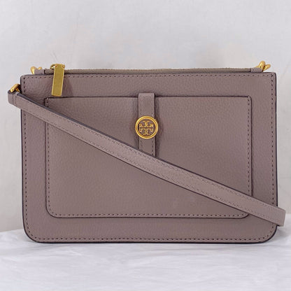 Beige TORY BURCH Leather Pebbeled Leather Cross-body