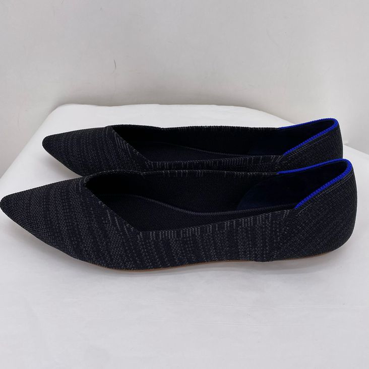 BLACK/GRAY W Shoe Size 10 ROTHY'S Flats