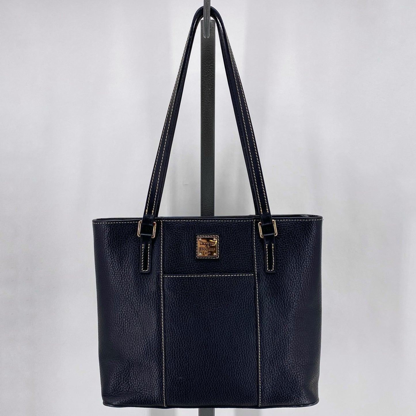 Black DOONEY & BOURKE Leather Pebbeled Leather Shoulder Bag