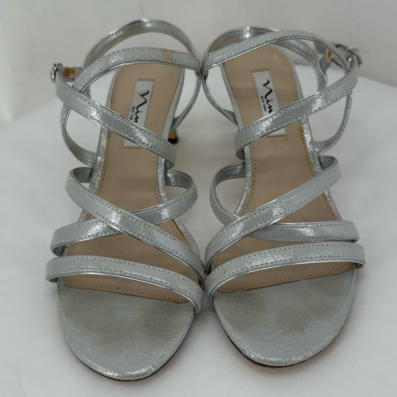 Silver W Shoe Size 8.5 NINA Heels