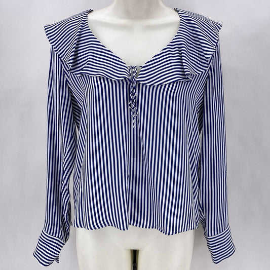 Size XS J CREW Viscose Stripe Shirt