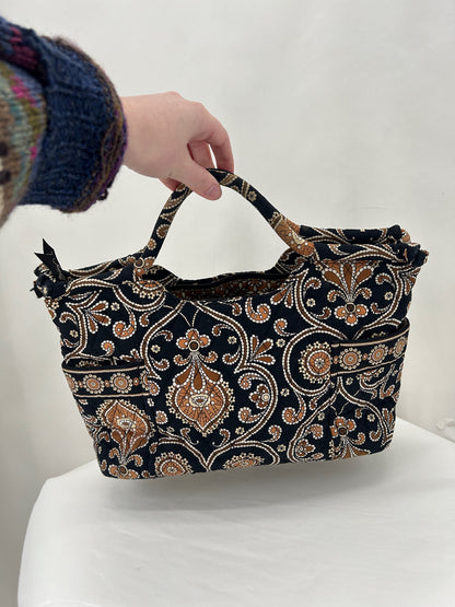 BLACK/BROWN VERA BRADLEY FABRIC Tote