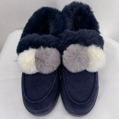 Navy W Shoe Size 10 JOURNEE COLLECTION Slippers