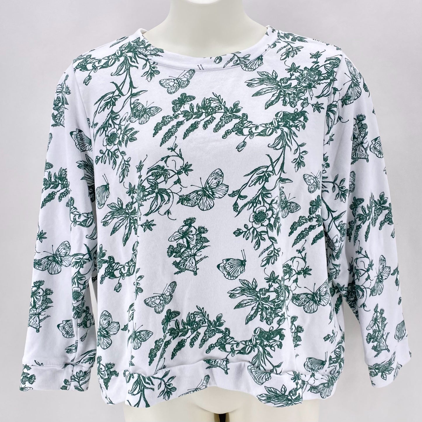 Size 3X TALBOTS FLOWERS Sweatshirt