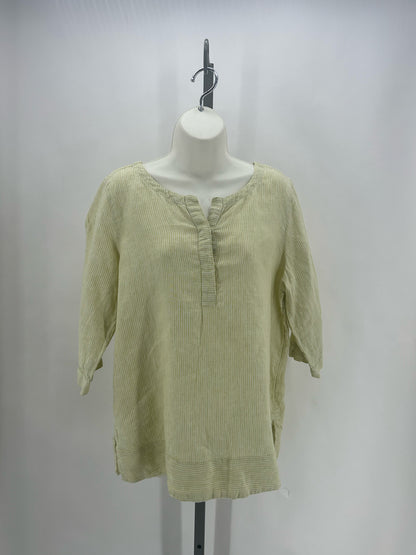 Size S J JILL Linen Stripe Shirt