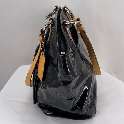 Black COACH PATENT Leather Shoulder Bag