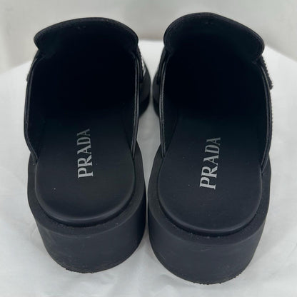 Black W Shoe Size 39 PRADA Loafer