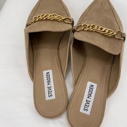 Tan W Shoe Size 9.5 STEVE MADDEN Mules