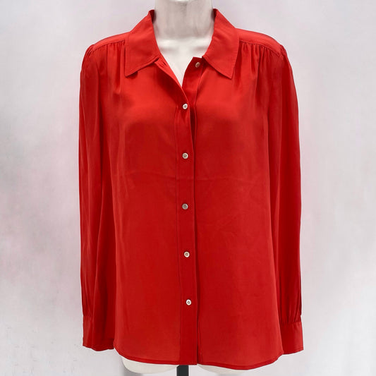 Size 8 J CREW Silk Shirt