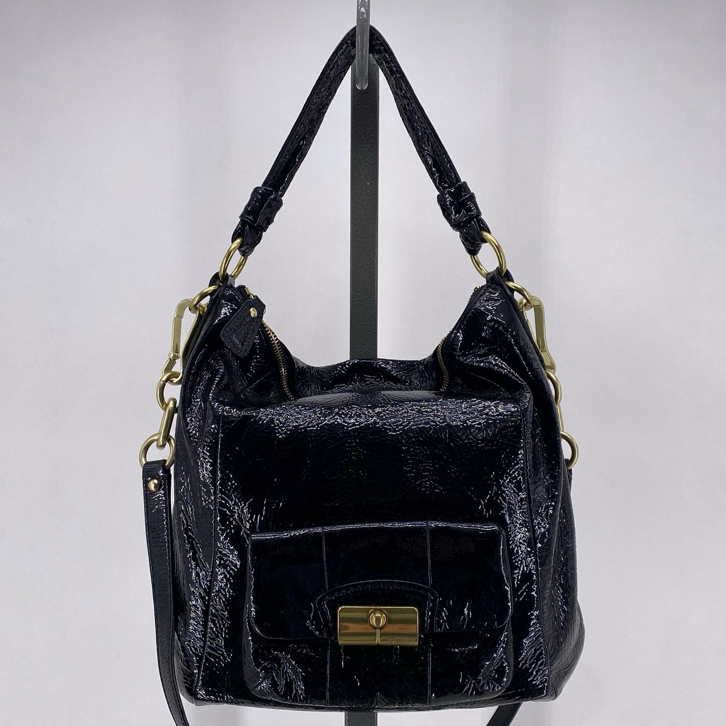 Black COACH Leather Shoulder Bag
