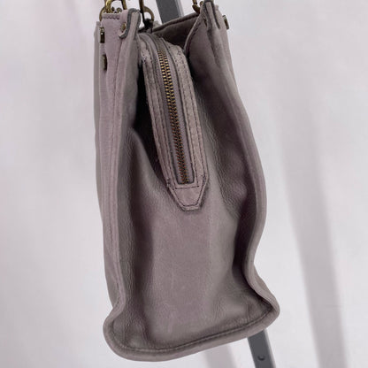 Gray AMERICAN LEATHER COMPANY Leather Satchel