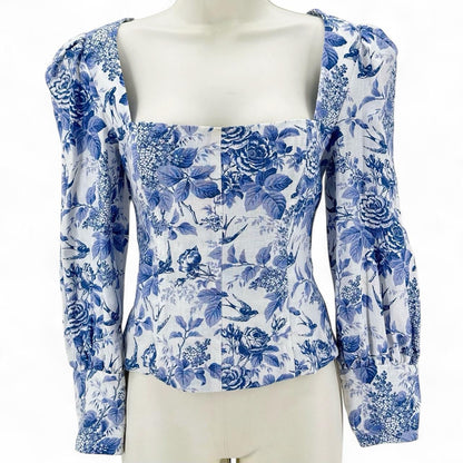Size 6 REFORMATION Floral Shirt