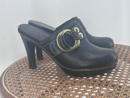 Black W Shoe Size 8 COACH Mules
