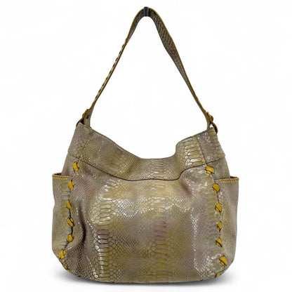 Tan HOBO Leather Shoulder Bag
