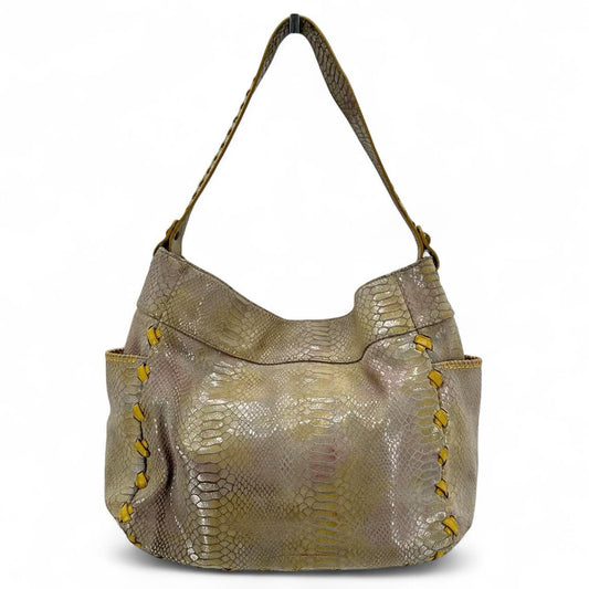 Tan HOBO Leather Shoulder Bag
