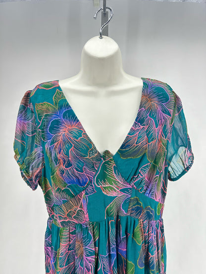 Size L FARM FOR ANTHROPOLOGIE FLOWERS Dress
