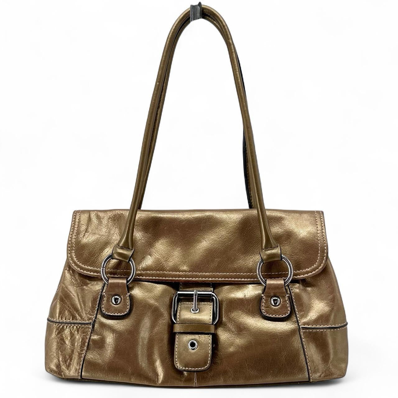 GOLD GIANI BERNINI FAUX LEATHER Shopper