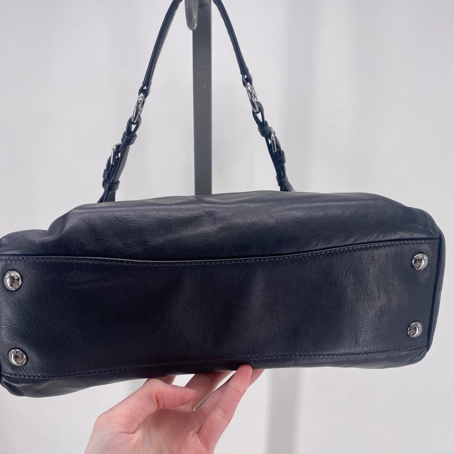 Black PRADA Leather Shoulder Bag