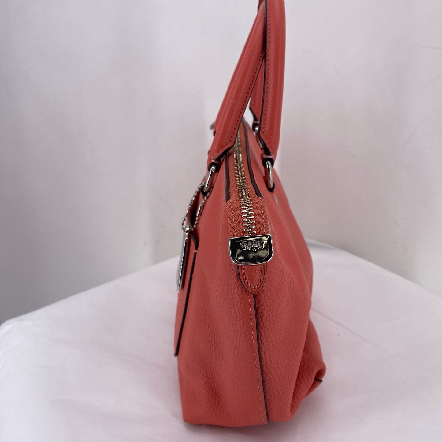 SALMON COACH Leather Pebbeled Leather Cross-body