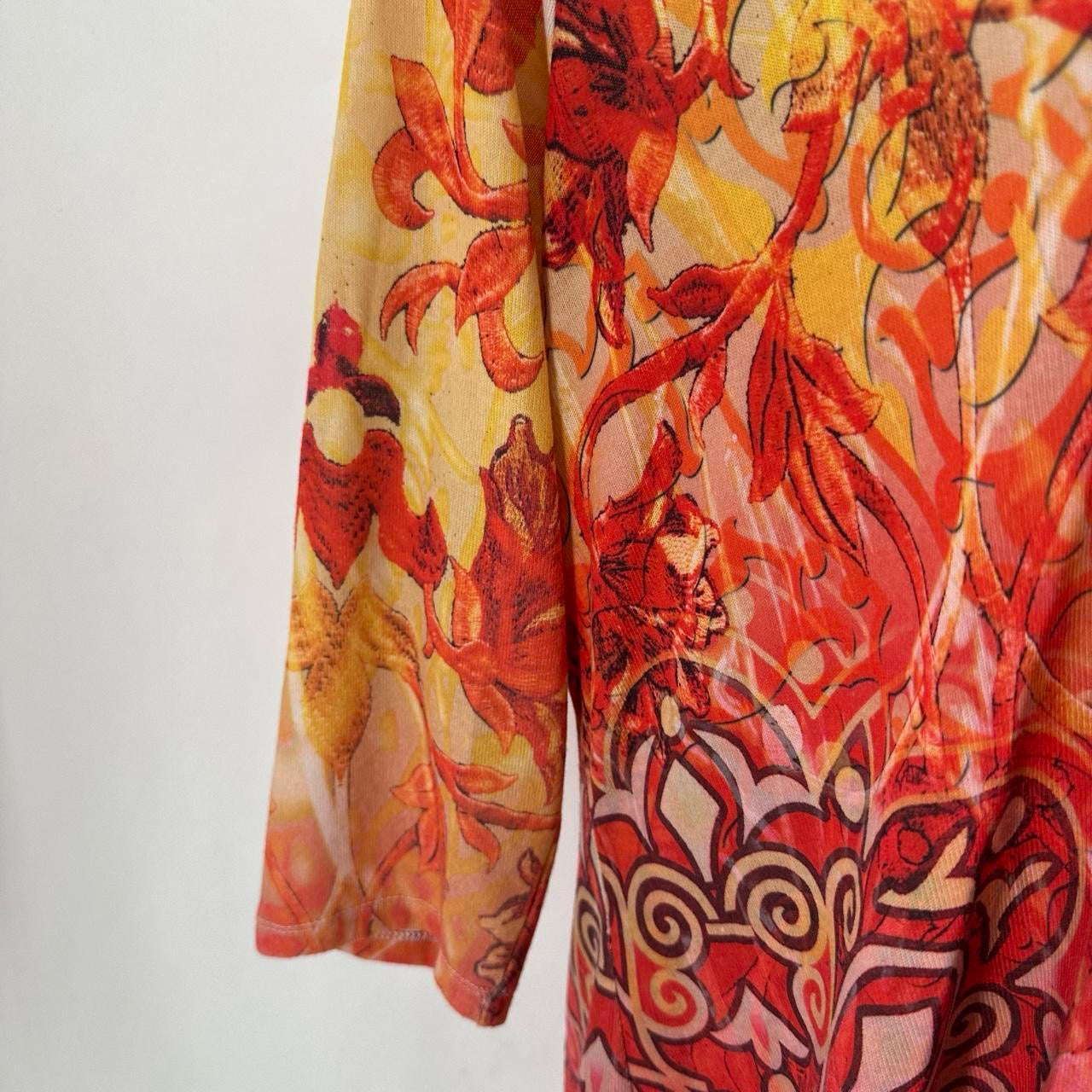 Size 3X ONE WORLD FLOWERS Shirt