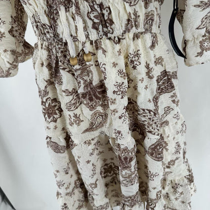 Size M MARY & MO fleur de lis Dress
