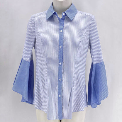 Size 0 WHITE HOUSE BLACK Stripe Shirt