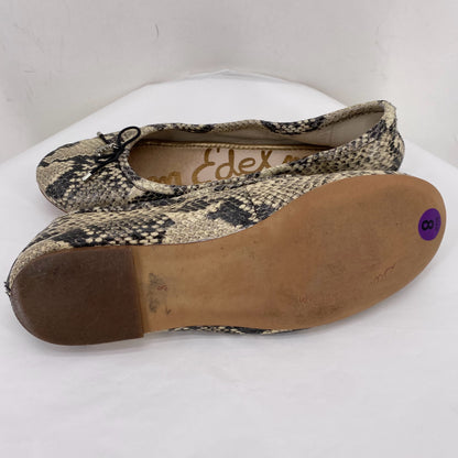 BLACK/BROWN W Shoe Size 8 SAM EDDELMAN Flats