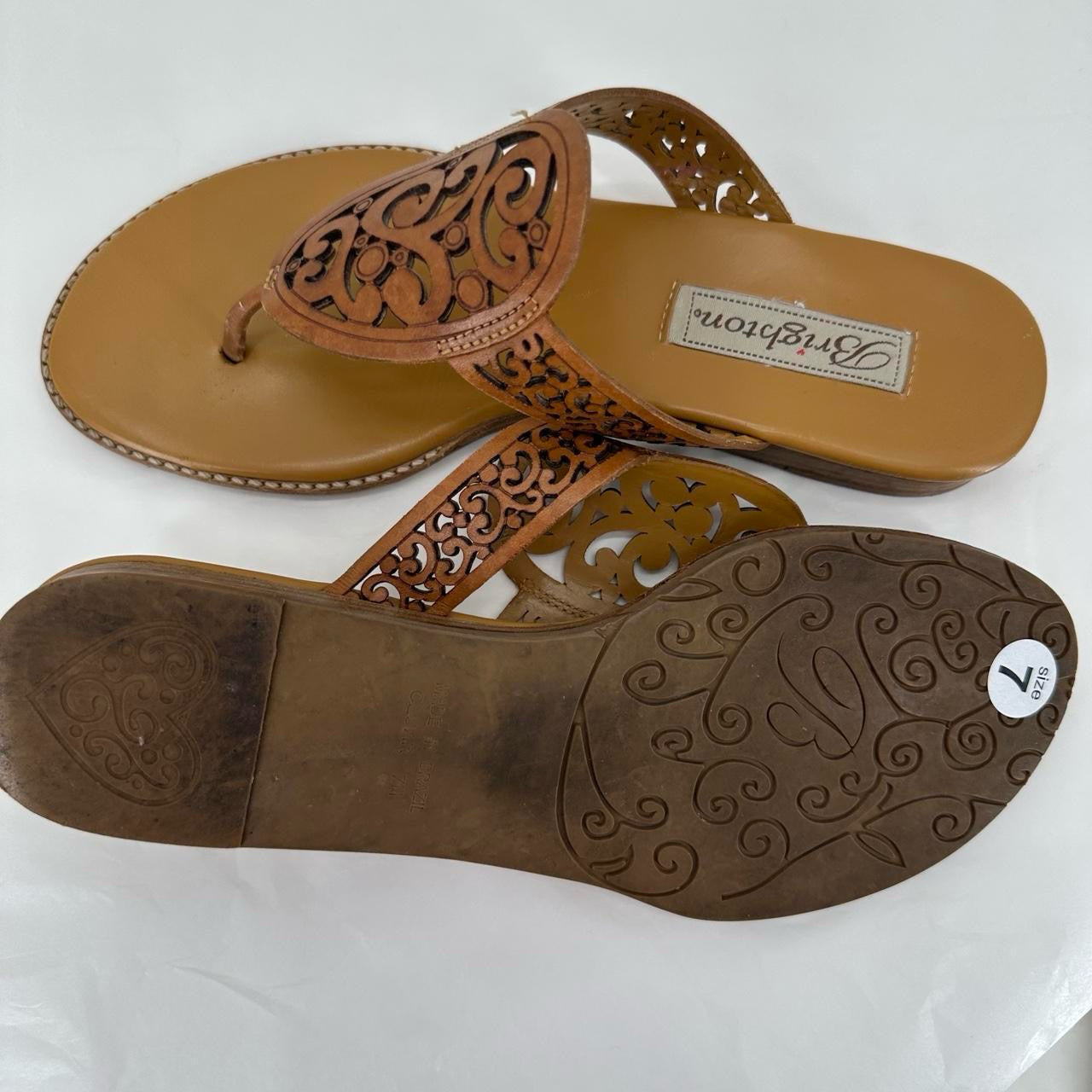 BROWN W Shoe Size 7 BRIGHTON Sandals