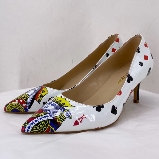 White W Shoe Size 8 REINDEE LUSION Heels