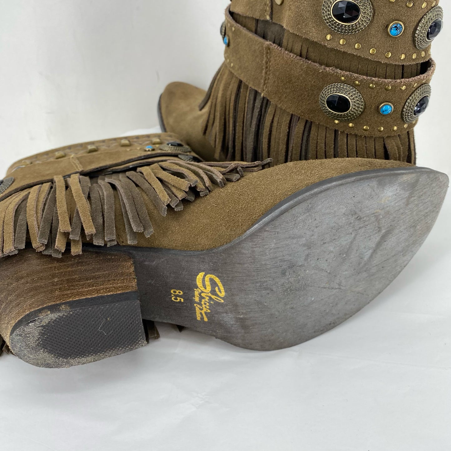 BROWN W Shoe Size 8.5 SBICCA Boots