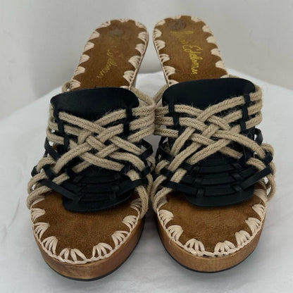 BLACK/TAN W Shoe Size 10 SAM EDDELMAN Sandals