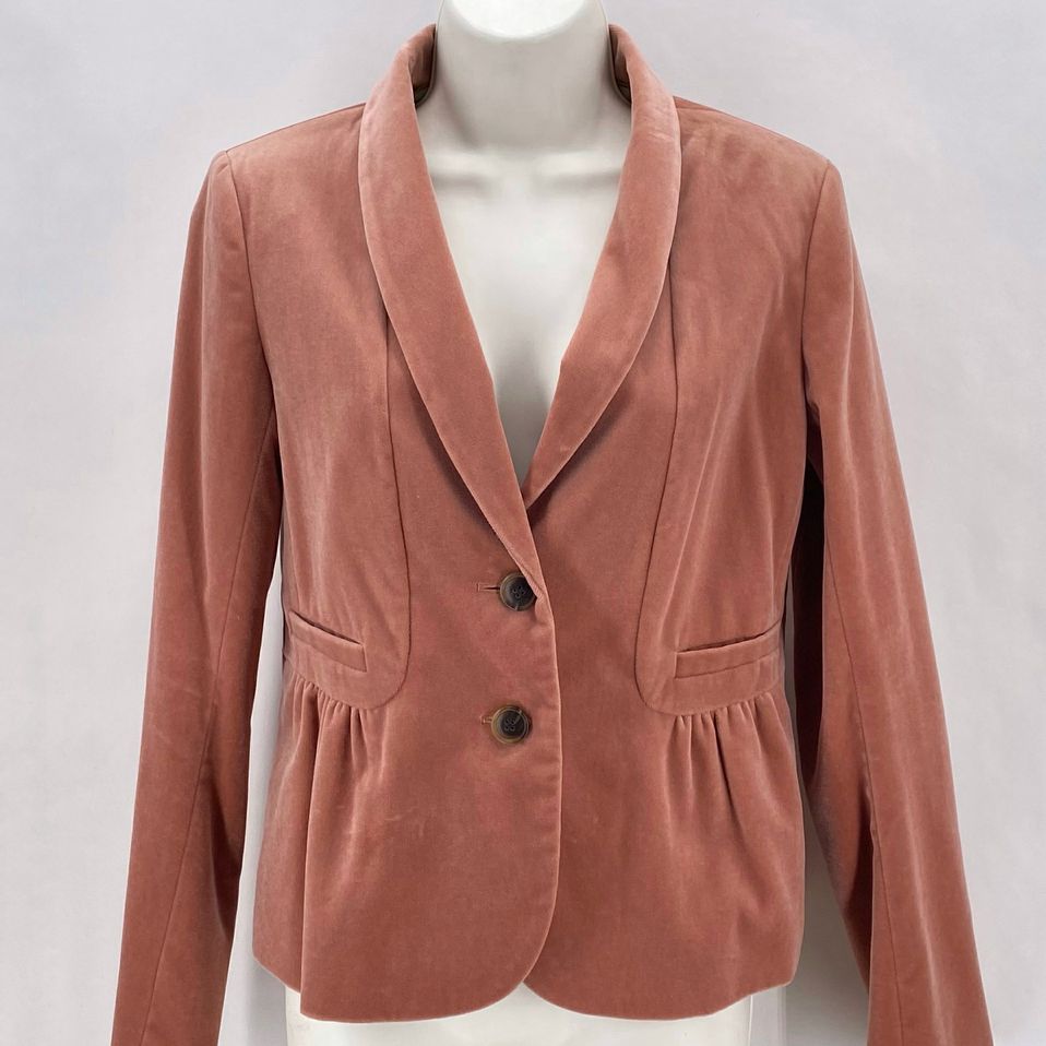 Size 6 J CREW CRUSHED VELVET Blazer