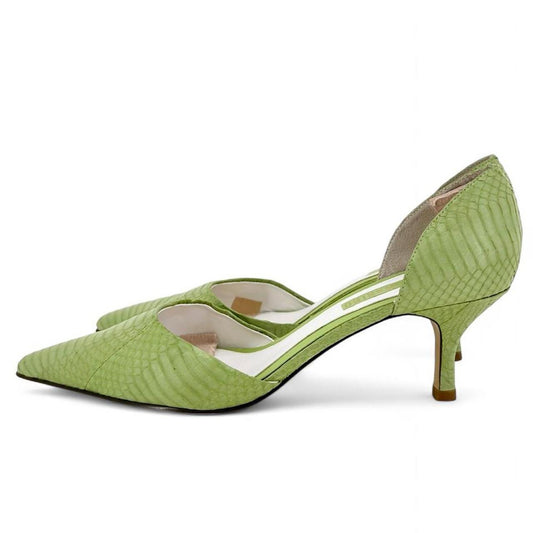 LT GREEN W Shoe Size 8.5 ANN MARINO Heels