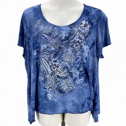 Size PLUS SHANNON FORD NY Paisley Shirt
