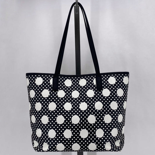 BLACK&CREAM TALBOTS PU Tote