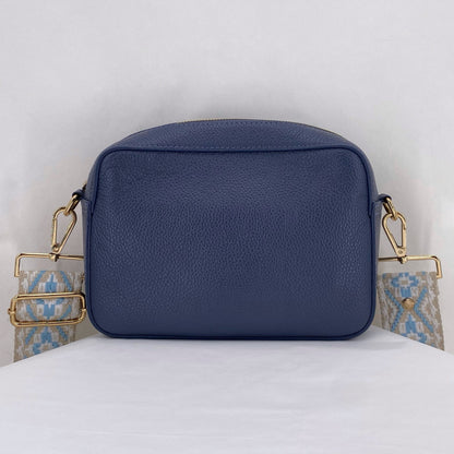 Blue POM POM Cross-body