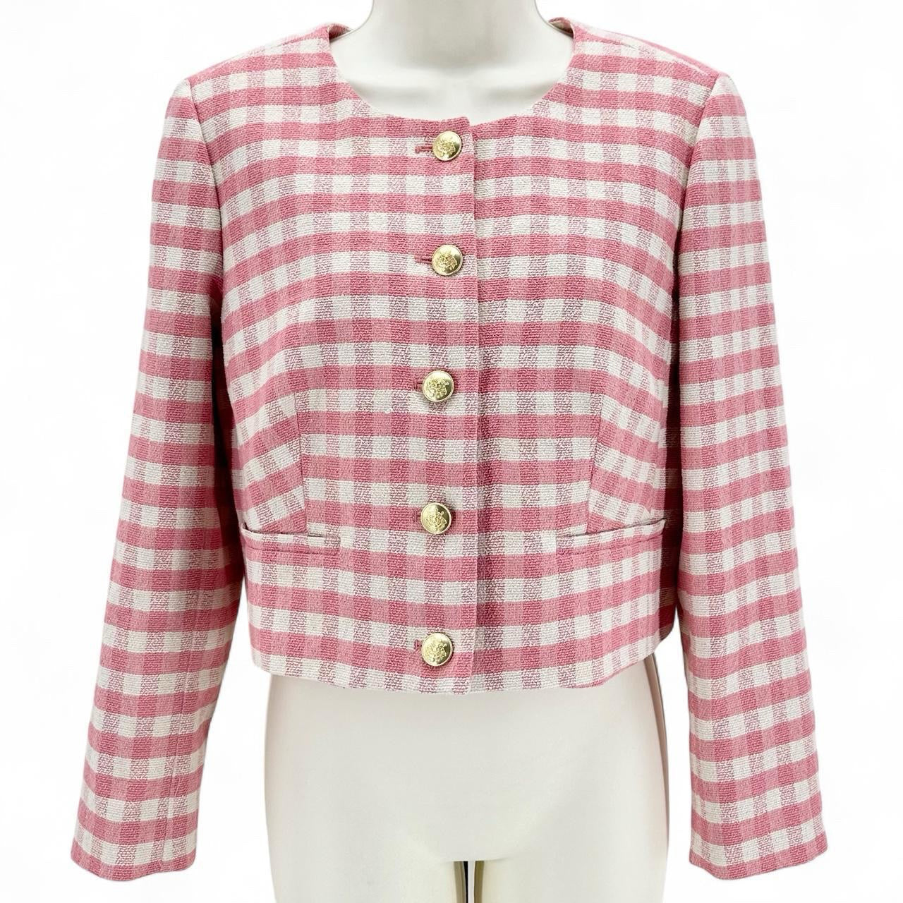 Size 6 J CREW Checkered Jacket